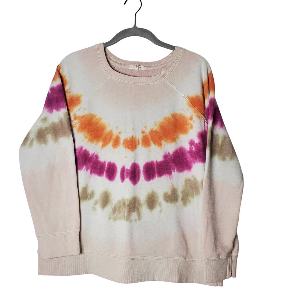tie dye sweatshirt maurices small light colors purple orange green creamy pink